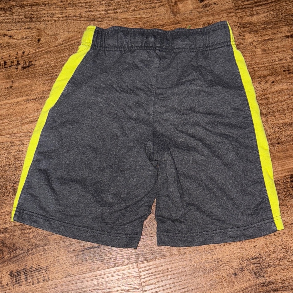 Cat & Jack Charcoal and Neon Yellow Kids Shorts - Picture 3 of 4